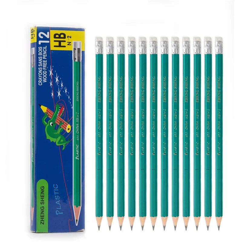HB Plastics Lead Pencils with Eraser Essentials