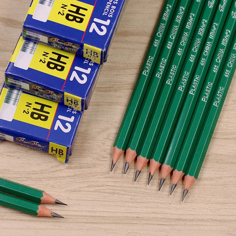 HB Plastics Lead Pencils with Eraser Essentials