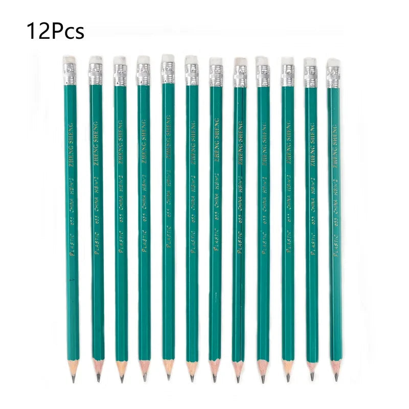 HB Plastics Lead Pencils with Eraser Essentials